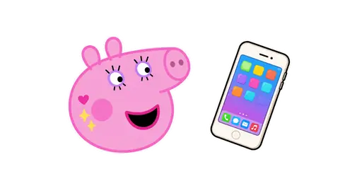 Peppa Pig Mummy Pig & Mobile Phone Cursor — Peppa Pig Cursors Pack