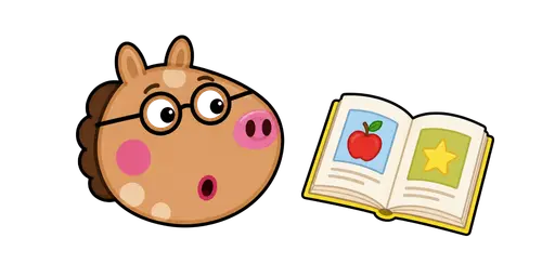 Peppa Pig Pedro Pony & Open Book Cursor — Peppa Pig Cursors Pack
