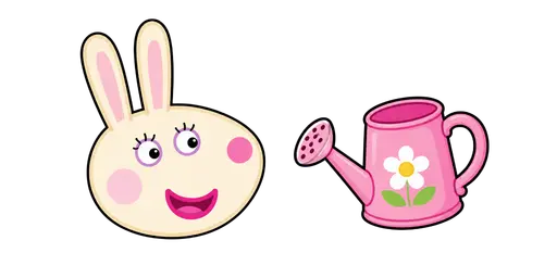Peppa Pig Rebecca Rabbit & Watering Can Cursor — Peppa Pig Cursors Pack