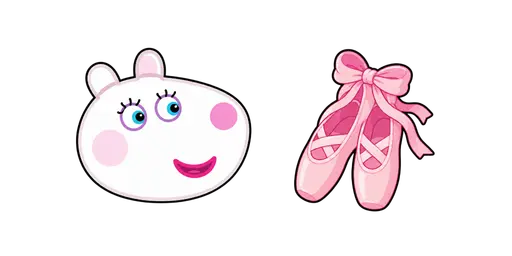 Peppa Pig Suzy Sheep & Ballet Shoes Cursor — Peppa Pig Cursors Pack