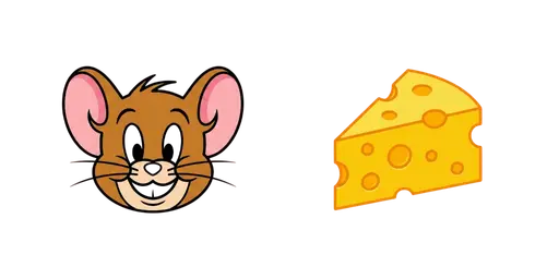 Tom And Jerry - Jerry & Cheese Wedge Cursor — Tom And Jerry Cursors Pack