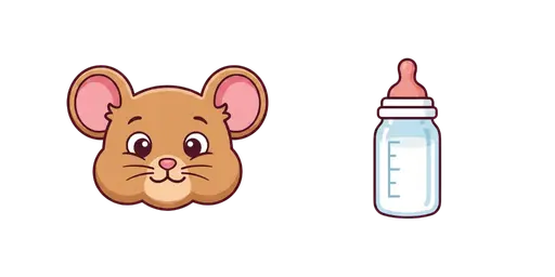 Tom And Jerry - Nibbles & Baby Milk Bottle Cursor — Tom And Jerry Cursors Pack