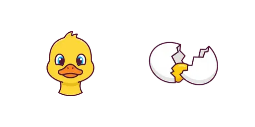 Tom And Jerry - Quacker & Cracked Egg Shell Cursor — Tom And Jerry Cursors Pack