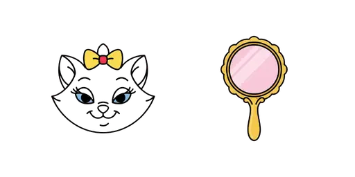 Tom And Jerry - Toodles Galore & Hand Mirror Cursor — Tom And Jerry Cursors Pack