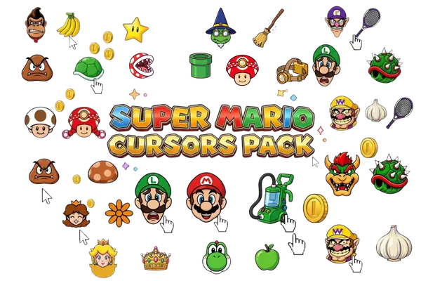 Super Mario Cursors Pack — Custom Cursor Collection