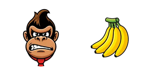 Super Mario - Donkey Kong & Banana Bunch Cursor — Super Mario Cursors Pack