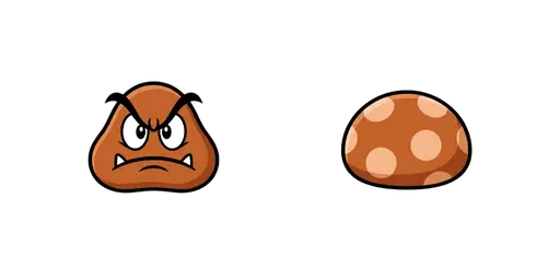 Super Mario - Goomba & Brown Mushroom Cap Cursor — Super Mario Cursors Pack