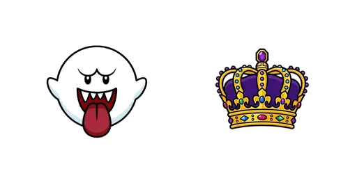 Super Mario - King Boo & Purple Crown Cursor — Super Mario Cursors Pack