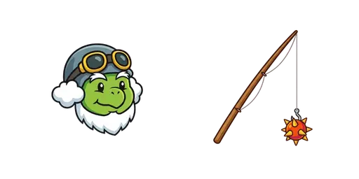 Super Mario - Lakitu & Fishing Rod Cursor — Super Mario Cursors Pack
