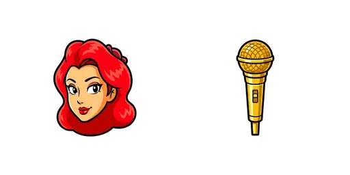 Super Mario - Pauline & Golden Microphone Cursor — Super Mario Cursors Pack