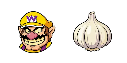 Super Mario - Wario & Head of Garlic Cursor — Super Mario Cursors Pack