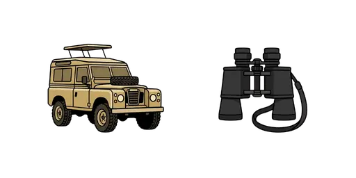 Travel - African Safari Jeep & Binoculars Cursor — Travel Cursors Pack