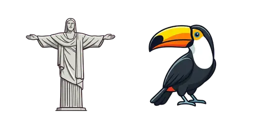 Travel - Christ the Redeemer & Colorful Toucan Cursor — Travel Cursors Pack