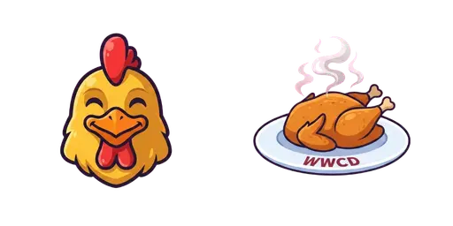 PUBG Chicken Mascot Head & Chicken Dinner Plate Cursor — Pubg Cursors Pack
