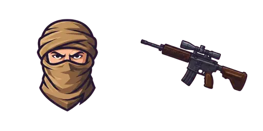 PUBG Desert Raider Mask & M416 Rifle Cursor — Pubg Cursors Pack