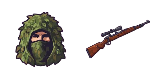 PUBG Ghillie Suit Hood & Kar98k Sniper Rifle Cursor — Pubg Cursors Pack