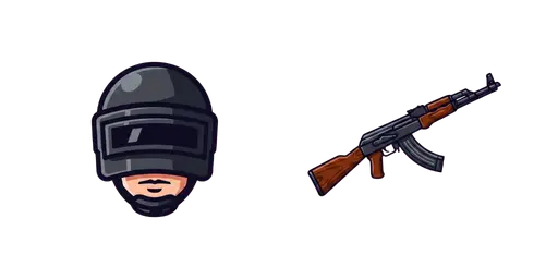 PUBG Level 3 Helmet & AKM Rifle Cursor — Pubg Cursors Pack