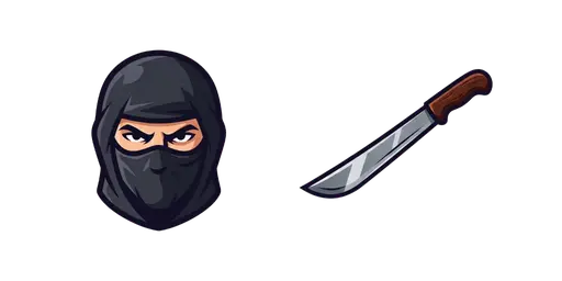 PUBG Ninja Mask & Machete Cursor — Pubg Cursors Pack