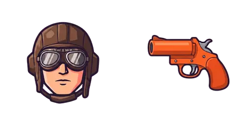 PUBG Pilot Helmet & Flare Gun Cursor — Pubg Cursors Pack