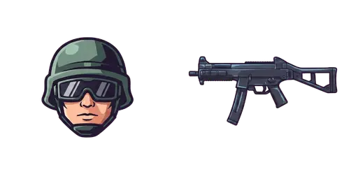 PUBG Special Forces Helmet & UMP45 SMG Cursor — Pubg Cursors Pack