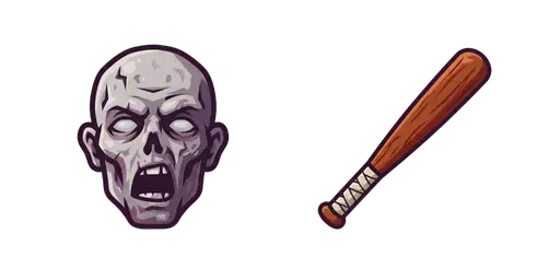 PUBG Zombie Mask & Baseball Bat Cursor — Pubg Cursors Pack