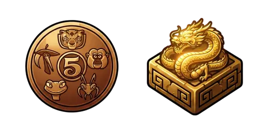 Kung Fu Panda Furious Five Badge & Dragon Seal Cursor — Kung Fu Panda Cursors Pack