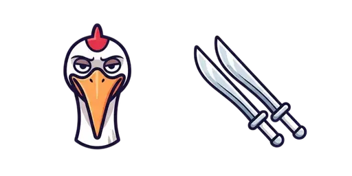 Kung Fu Panda Master Crane & Twin Swords Cursor — Kung Fu Panda Cursors Pack
