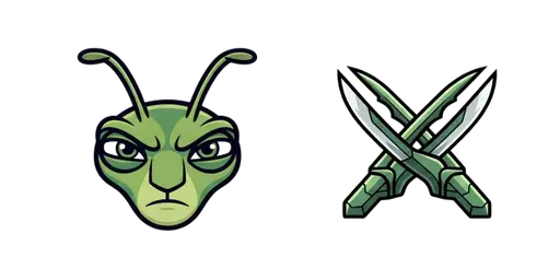 Kung Fu Panda Master Mantis & Twin Pincer Blades Cursor — Kung Fu Panda Cursors Pack