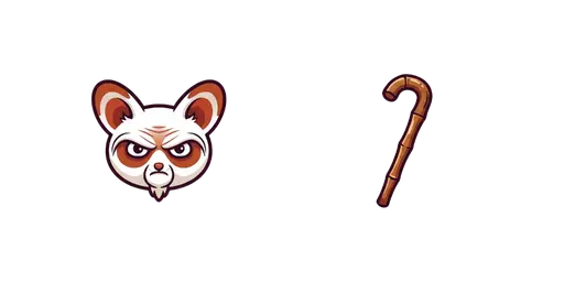 Kung Fu Panda Master Shifu & Bamboo Cane Cursor — Kung Fu Panda Cursors Pack