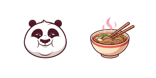 Kung Fu Panda Po & Noodle Bowl Cursor — Kung Fu Panda Cursors Pack