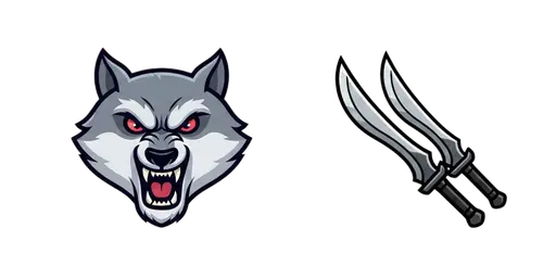 Kung Fu Panda Wolf Boss & Dual Swords Cursor — Kung Fu Panda Cursors Pack