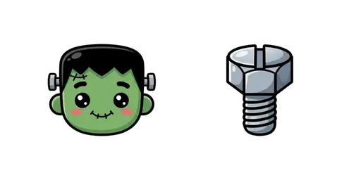 Halloween - Kawaii Frankenstein & Neck Bolt Cursor — Halloween Cursor Pack