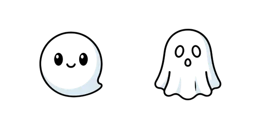Halloween - Kawaii Ghost & White Bedsheet Cursor — Halloween Cursor Pack