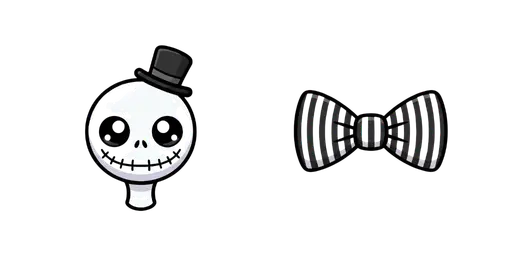 Halloween - Kawaii Jack Skellington & Bow Tie Cursor — Halloween Cursor Pack