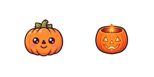 Halloween - Kawaii Pumpkin & Jack-o-Lantern Candle Cursor — Halloween Cursor Pack