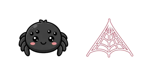 Halloween - Kawaii Spider & Cobweb Cursor — Halloween Cursor Pack
