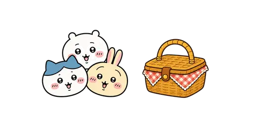 Chiikawa - Kawaii Chiikawa Friends & Picnic Basket Cursor — Chiikawa Cursors Pack
