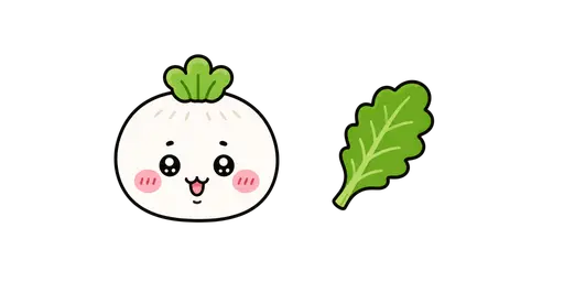 Chiikawa - Kawaii Kabuchan & Turnip Leaf Cursor — Chiikawa Cursors Pack