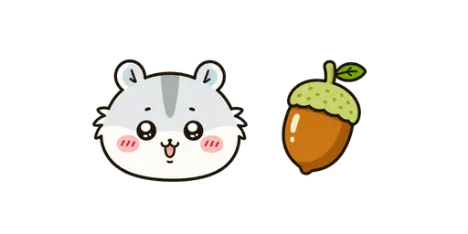 Chiikawa - Kawaii Momonga & Acorn Cursor — Chiikawa Cursors Pack