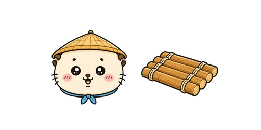 Chiikawa - Kawaii Forest Goblin & Wooden Club Cursor — Chiikawa Cursors Pack