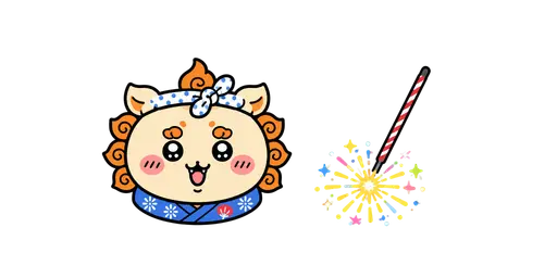 Chiikawa - Kawaii Shisa Festival & Sparkler Cursor — Chiikawa Cursors Pack