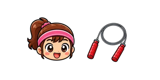 Fitness - Kawaii Jump Rope Champion & Speed Rope Cursor — Fitness Cursors Pack