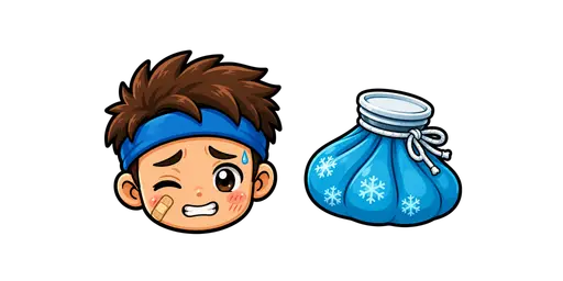 Fitness - Kawaii Recovery Athlete & Ice Pack Cursor — Fitness Cursors Pack