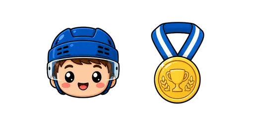 Hockey - Champion Player & Gold Medal Cursor Cursor — Hockey Cursors Pack