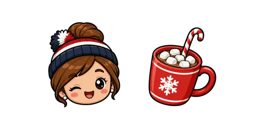 Hockey - Hockey Mom & Hot Chocolate Cursor Cursor — Hockey Cursors Pack