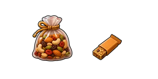 Hiking and Trekking - Trail Mix Bag & Energy Bar Cursor — Hiking and Trekking Cursors Pack