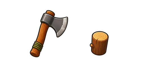 Hiking and Trekking - Camping Axe & Firewood Log Cursor — Hiking and Trekking Cursors Pack