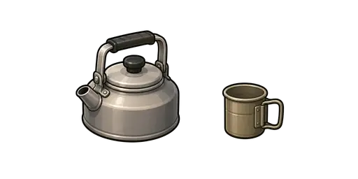 Hiking and Trekking - Camping Kettle & Mug Cursor — Hiking and Trekking Cursors Pack