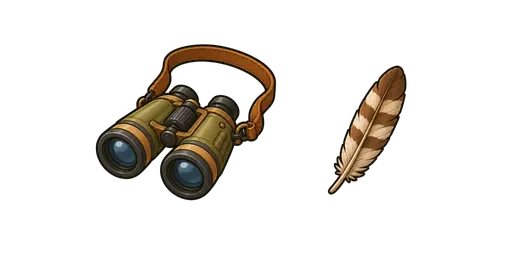 Hiking and Trekking - Hiking Binoculars & Bird Feather Cursor — Hiking and Trekking Cursors Pack