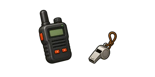 Hiking and Trekking - Walkie-Talkie & Whistle Cursor — Hiking and Trekking Cursors Pack